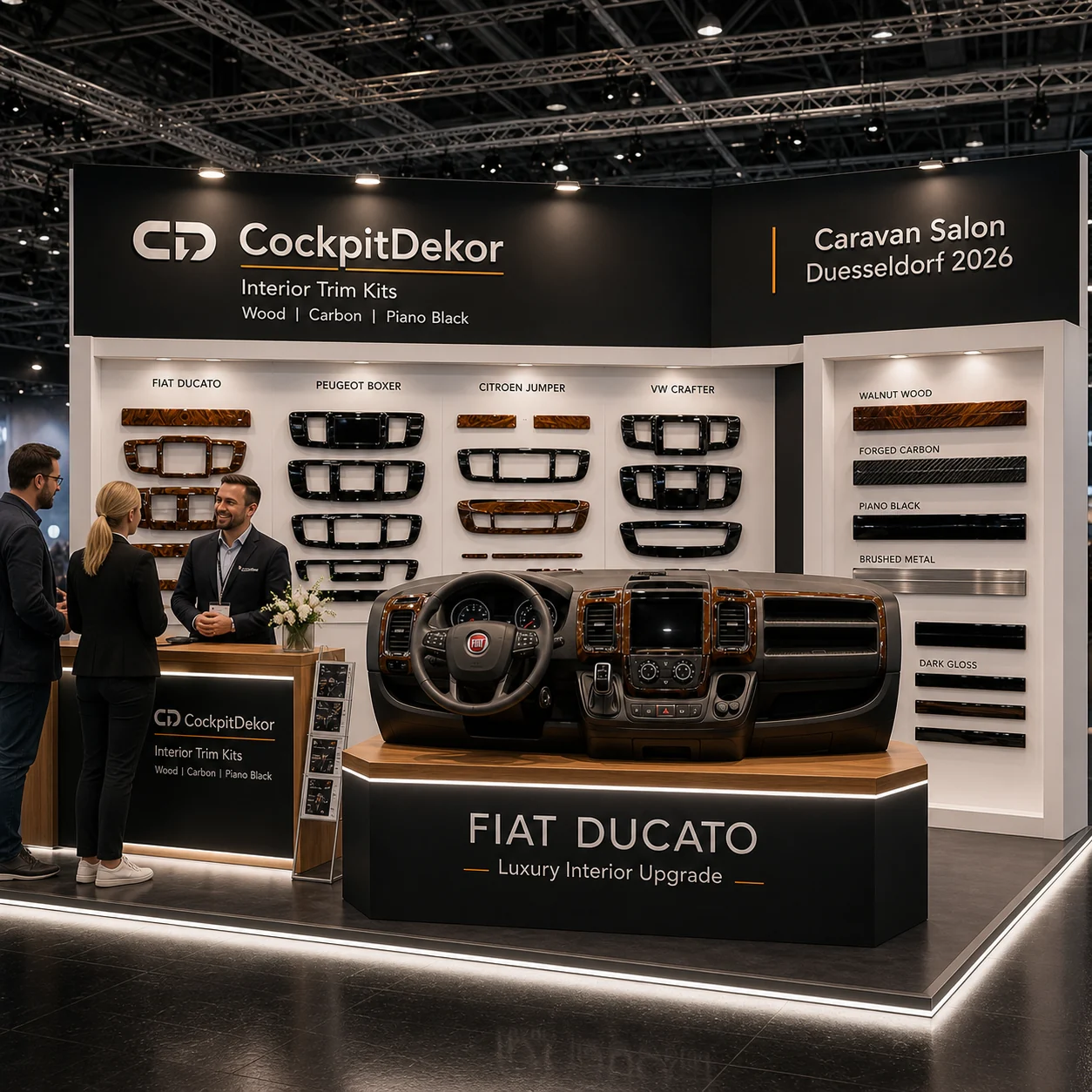 CockpitDekor exhibition concept with vehicle-specific displays